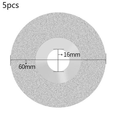 5pcs 60mm Diamond Saw Blade Mini Grinding Wheel Ultra-Thin Circle Cutting Disc For Glass Tiles Marble Cutting Grinding