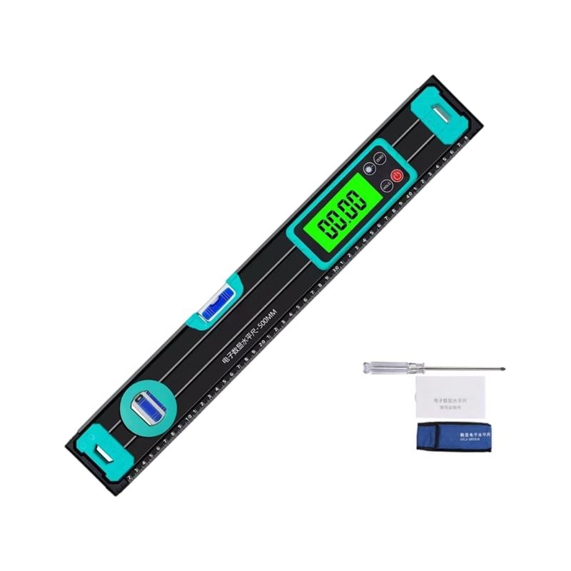 20/30/40/50cm Digital Level Ruler Protractor Backlit Display Inclinometer Magnetic Base Bubble Level Angles Finders Gauges