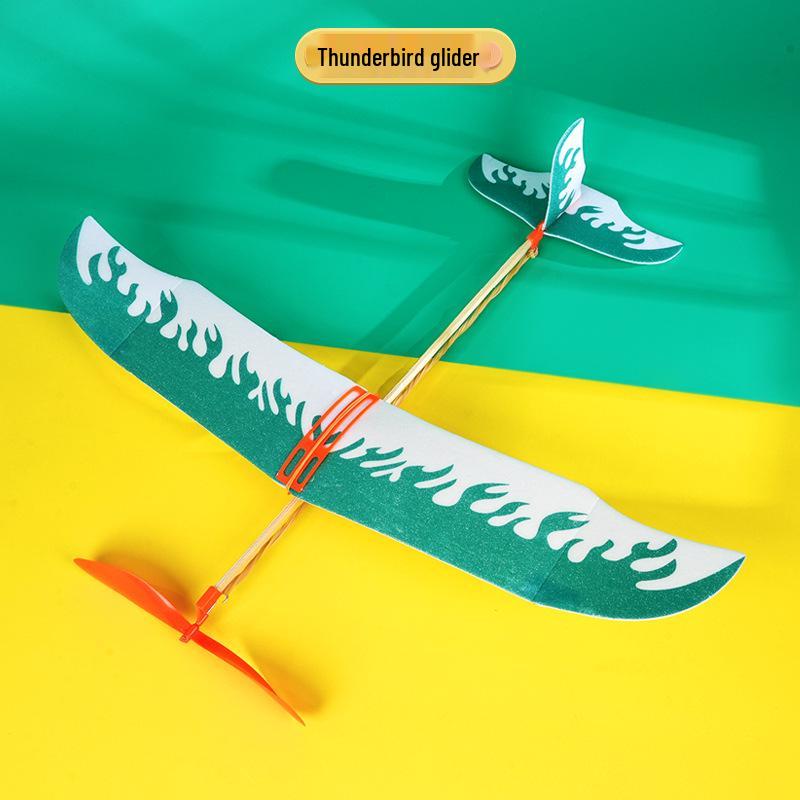 Thunderbird Rubber Band Powered Airplane DIY Kit - STEAM Glider for Science Experiments