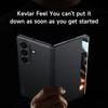 Carbon Fiber Pattern Leather Magnetic Phone Case For Samsung Galaxy Z Fold 7 6 5 4 Business Window View Wireless Charging Cover