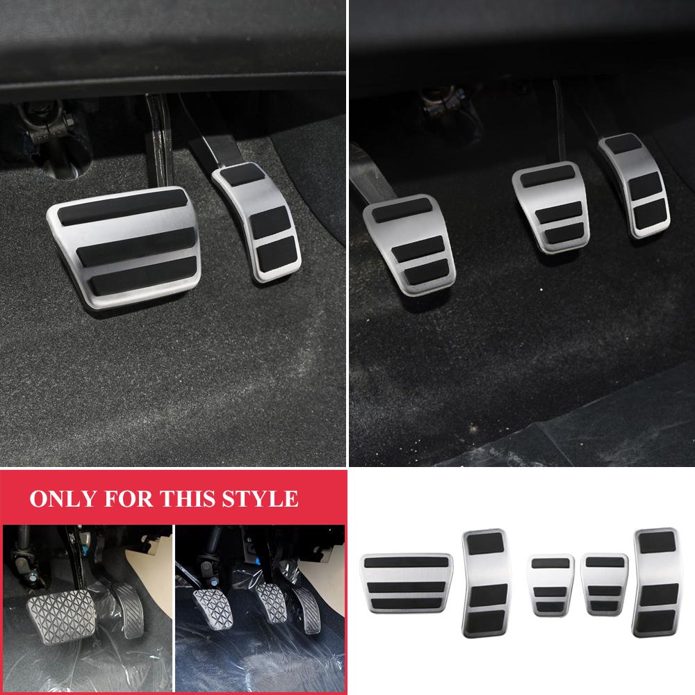 Car Pedals for Ford Fiesta Mk7 2007 2008 2009 2010 2011 2012 Gas Fuel Brake Clutch Pedal Cover Pads Stainless Steel Accessories