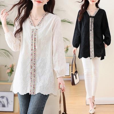 Plus Size Plus Size Women's T-Shirts Spring Fashion Design Slimming Effect V-Neck Top Quality Plus Size Clothing