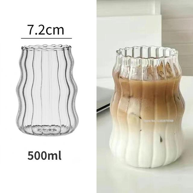 Gjennomsiktig Varmebestandig Glass Kaffekrus Glass Lattekopp Frokostkrus Melk Vann Cocktailglass Kopp Øldrikkeglass