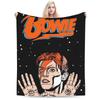 Davids Bowied Plush Blankets Children Flannel Throw Blanket For Outdoor Warm Soft Design Quality Bedspread Gift Idea