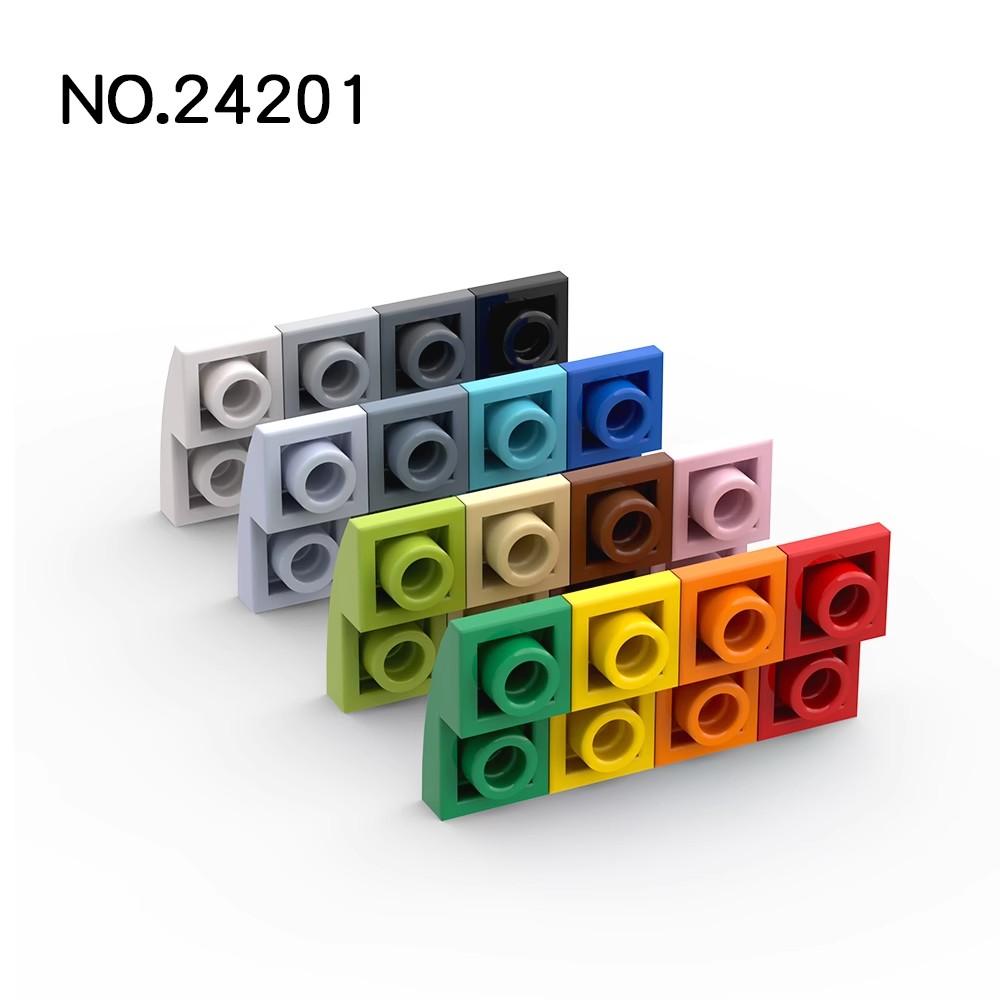 200pcs MOC Assembles Particles 24201 Slope Curved 2 x 1 Inverted Building Blocks DIY Model Educational High-Tech Spare Brain Toy