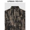 UR Men's Retro Color-block Texture Casual Shirt