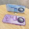 KADEM For Honor X40 5G/Magic5 Lite 5G/X9a 5G Flower Decor TPU Cover Glitter Phone Case Ring Kickstand Shell