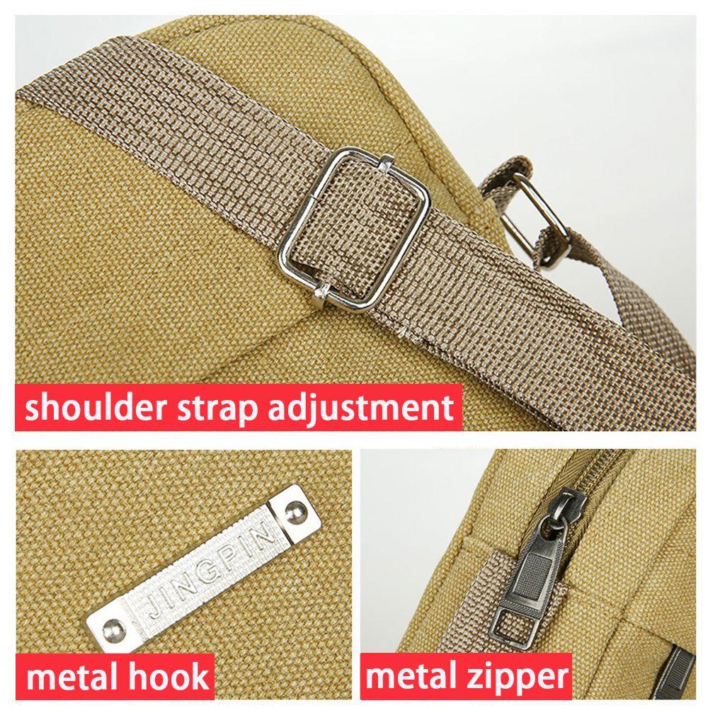 New Style Casual Canvas Men's Bag Shoulder Messenger Bag Small Backpack Handbags Outdoor Travel Mobile Phone Package Bags