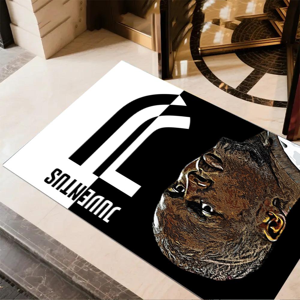 Juventus Football Club Floor Mat Design for Entryway Foyer Hallway Bedrooms Antislip Carpet Decorate Offices Perfect Birthday/Christmas Gift Idea