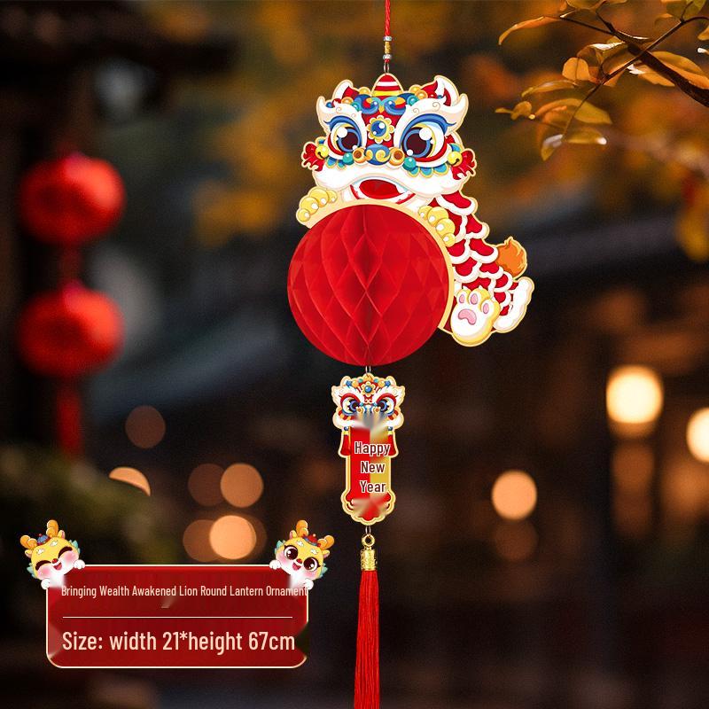 2025 Handheld Crystal Lantern: Luminous Red Ancient Style with Fu Character Projection for Housewarming Decor
