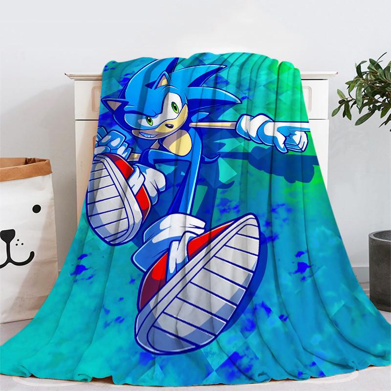 Entzückende Sonic Igel Plüsch Fleece Decke Für Kinder Perfekt Für Winterlichen Komfort