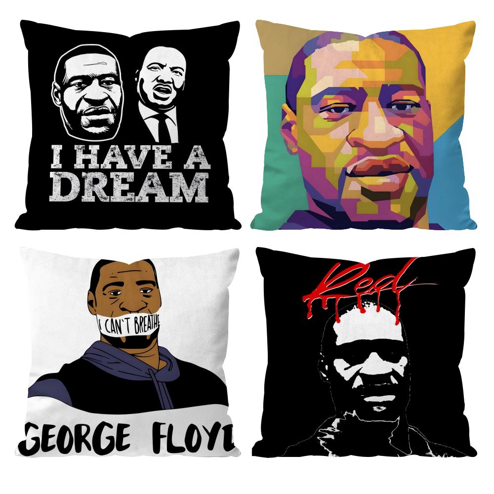 George Floyd Cushion Cover Pattern Printed Pillowcase for Living Room Sofa Cushion Cover & Bedroom Decor