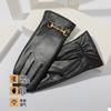 Leather Gloves Ladies Winter Warmth Velvet Thickened Touch Screen Driving Riding Fashion Repair Hands Layer Sheepskin Tide