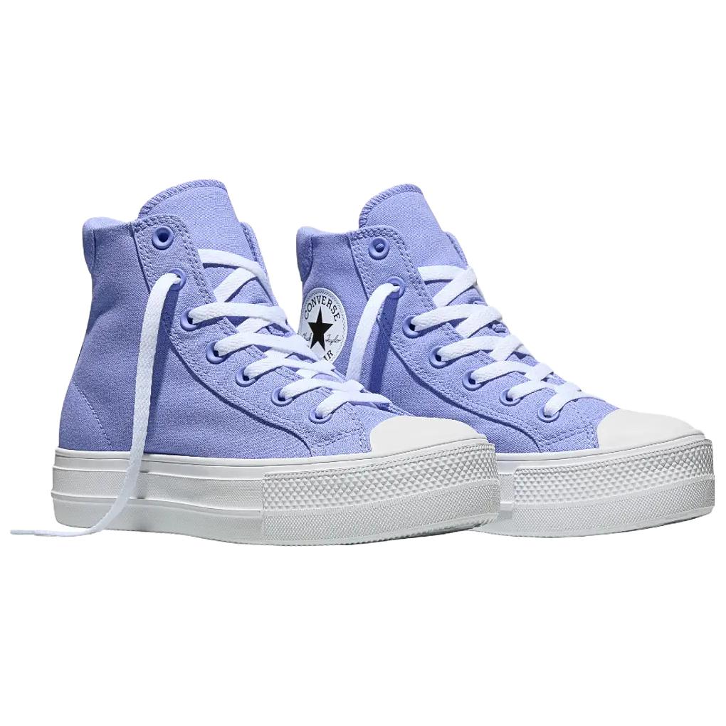 Converse Day One Platform Comfortable Versatile High-Top Canvas Shoes Women sneakers Blue A19323C