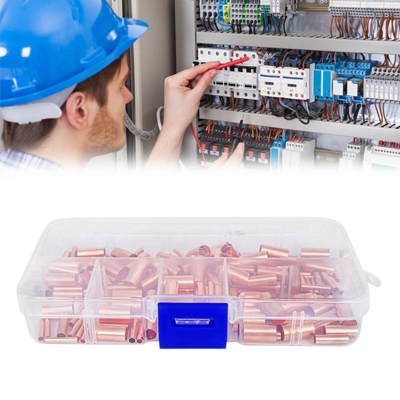 250pcs Electrical Crimp Terminals Multifunction Crimp Wire End Connectors Simple Installation for Enhances Wire Connection
