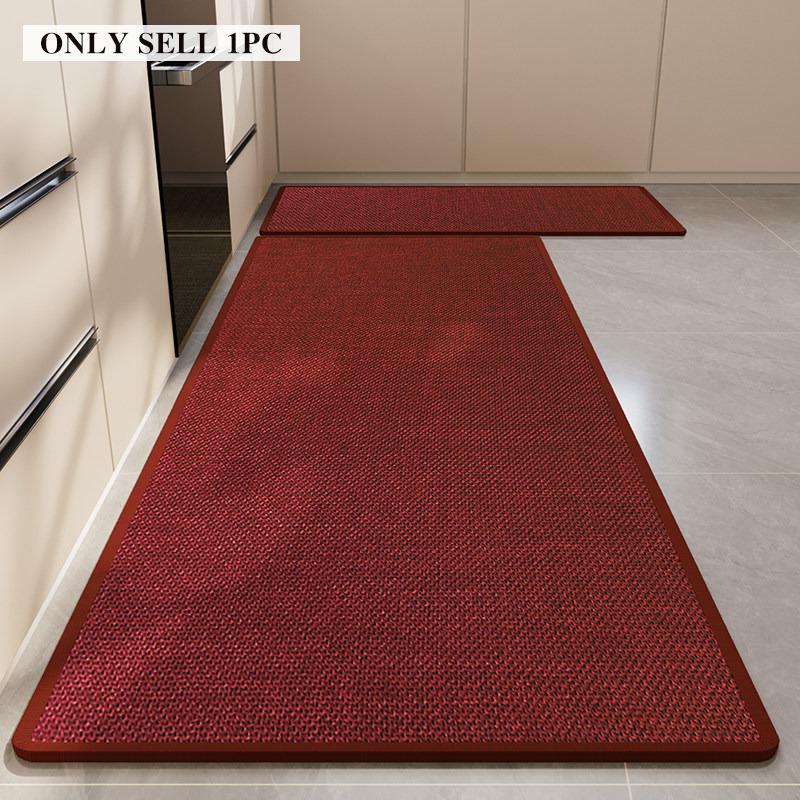 Kitchen Floor Mat Stain-resistant Wear-resistant Foot Mats Minimalist Solid Color Carpet Long Runner Rug Home Decor Rugs