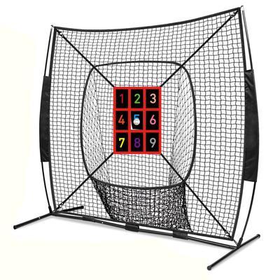 Rede de Treino de Beisebol | Softbol com Zona de Strike Ajustável | Rede de Lançamento e Backstop para Bater, Arremessar e Pegar