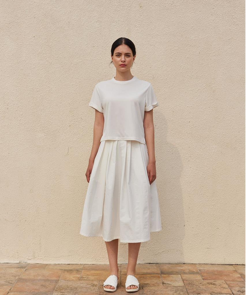 PADO SEOUL Pleated Skirt Ivory