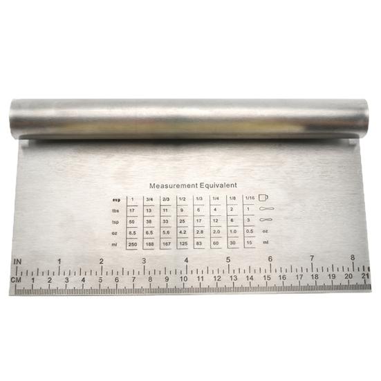 

6/8/9/10/12 дюймов Износостойкий Антидеформационный Скребок для теста из нержавеющей стали с несколькими шкалами Антиприлипающий Нож для кондитерских изделий 9inch