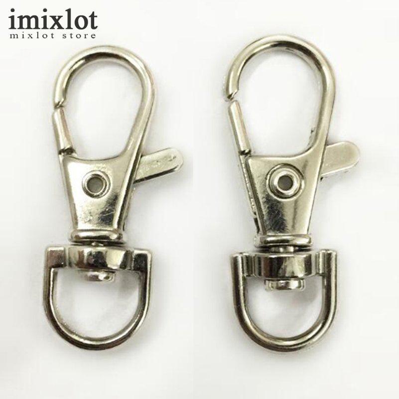 20Pcs calidad de plata tono langosta Giratoria Broches Para Llavero GATILLO GANCHO clave