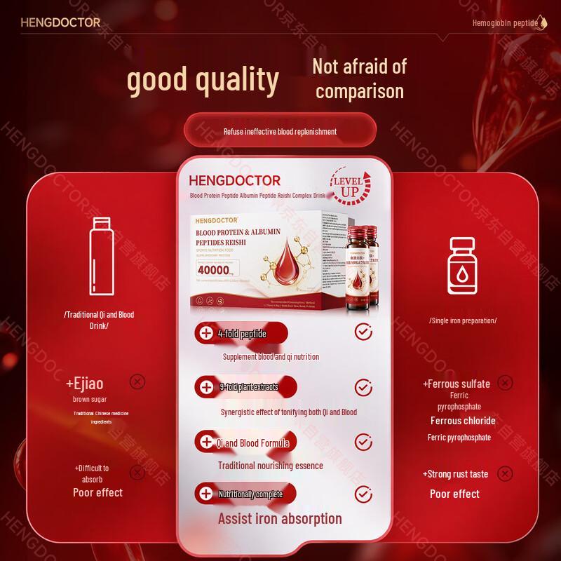 HENGDOCTOR Hemoglobin Peptide & Albumin Oral Solution