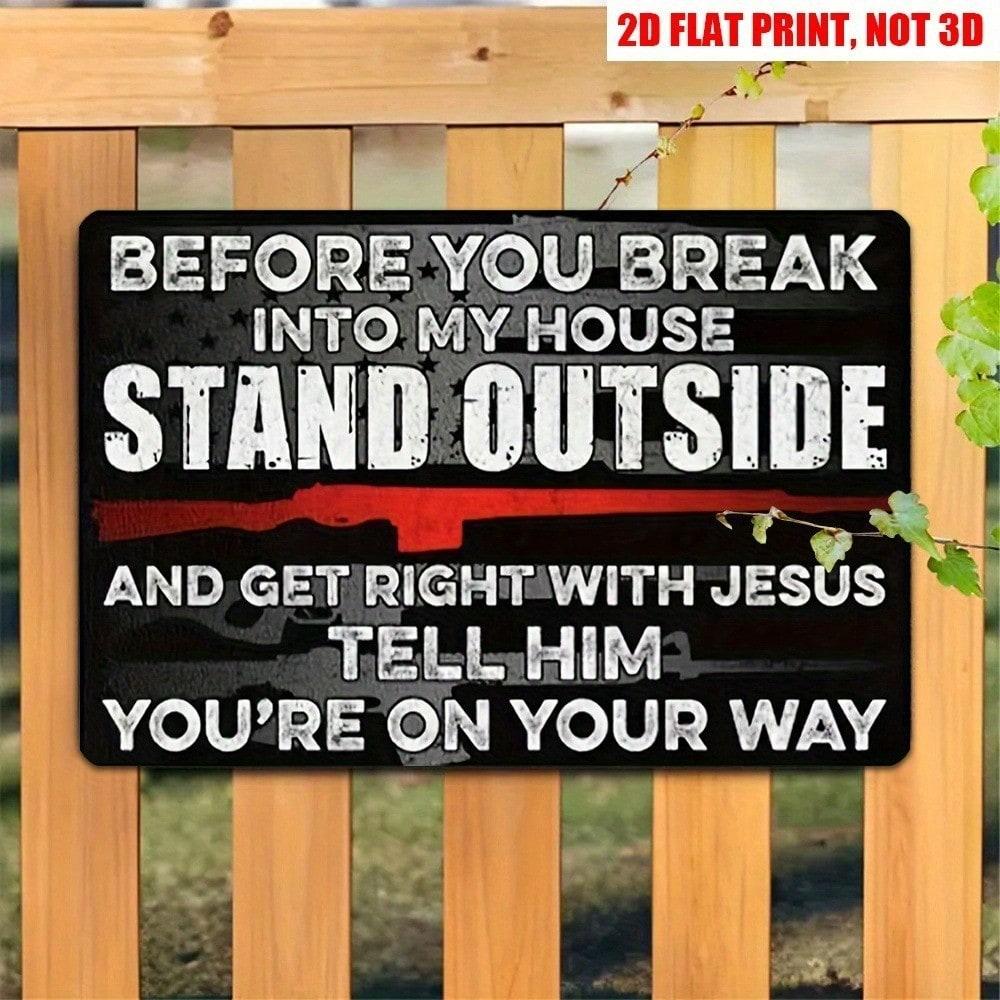 Funny Warning Metal Tin Sign Humor Wall Art Home Decor Man Cave Bar Garage 20x30