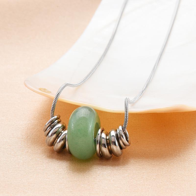 

Titanium Chic Geometric Steel Necklace With Transparent Crystal For Occasions All