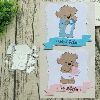 Simpatici Orsetti Fustelle in Metallo Taglio DIY Scrapbook Goffratura Carta Biglietto Album Stencil Artigianale