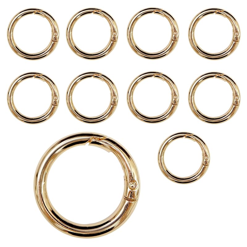 

carabiner round shape 30mm [gold] gold 10 pieces key ring ring circle circular key key ring Twinkle Punpun Maru NSKR-040