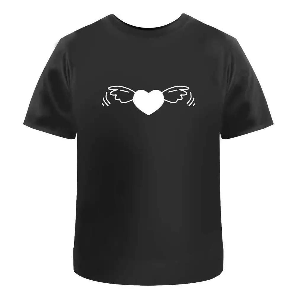 Heart With Wings Cotton T Shirt Ta027375