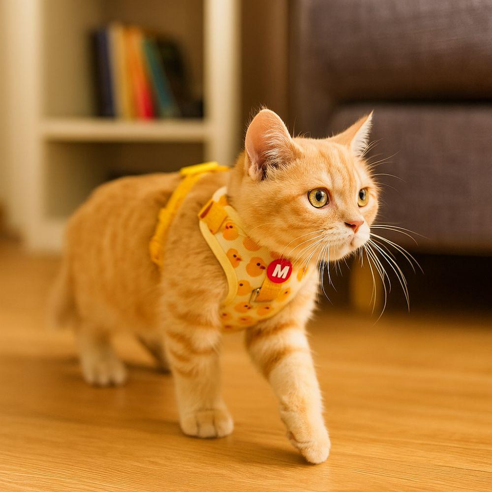 Nylon Cartoon Duck Dog Harness Vest Style Dog Traction Rope Durable Cartoon Dog Leash  Yorkshire