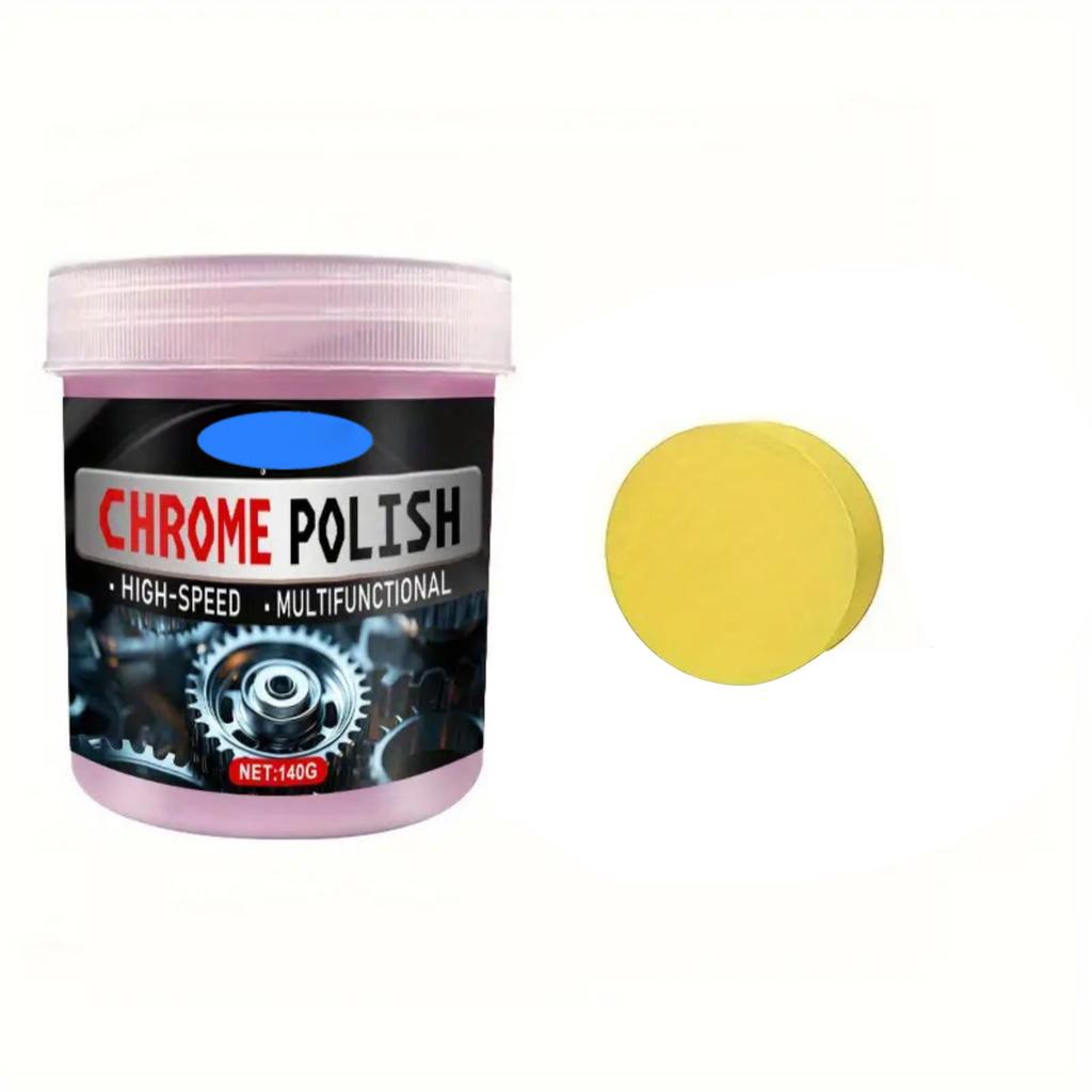 Professionelle Chrompolitur Hochgeschwindigkeits-Multifunktions-Metallpolierpaste für Automobil, Motorrad, Fahrrad und Haushalt 140g