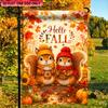 2D Flat - 2D Flat Garden Flag 1pc, Autumn Forest Animals Scene, Made of Durable Polyester, Suitable for Gardens, Patios, Indoors And Outdoors. Autumn 
