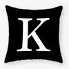Black White Letters Sofa Decorative Cushion Cover Pillow Pillowcase Polyester 45*45Cm Throw Pillow Home Decor Pillowcover