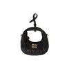 Wander Series Matelassé Metall-Buchstaben-Logo Reißverschluss Abnehmbarer verstellbarer Schultergurt Lammleder Hobo-Tasche Mini 5NR019-2FPP-F0002