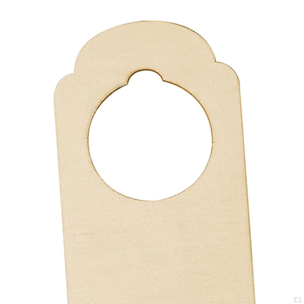 10x Umeraș pentru mâner de ușă Semne goale Scrieți-vă propriile mesaje Placă pentru dormitor din lemn pentru casă