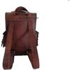 Real Goat Leather Bag Rucksack Backpack Vintage Laptop Brown Real Messenger