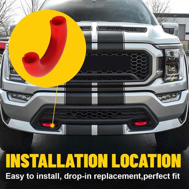 2PCS Trailer Hook Cover Tow Truck Hook Ring Traction Hitch Silicone Cover for Ford F150 2004-2024 Automotive External Accessory