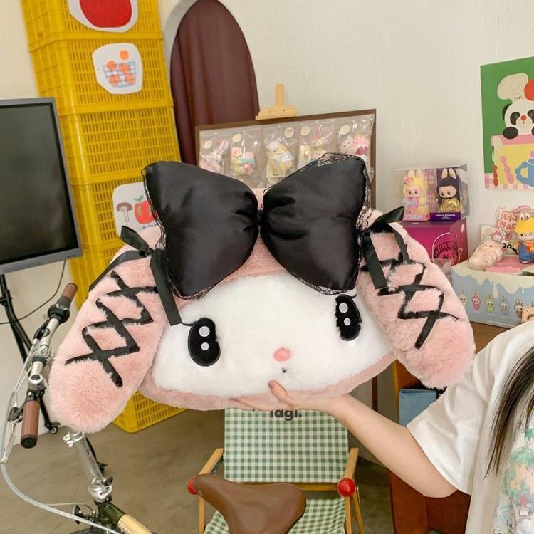 Kreslená Sanrio Kuromi My Melody Plyšová Taška přes Rameno S Velkou Kapacitou Pro Každodenní Použití