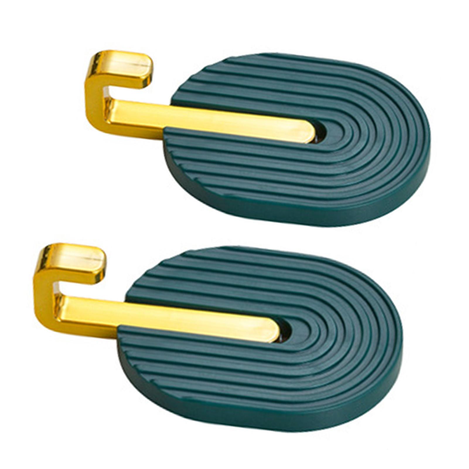 

2pcs Towel Hook Self Adhesive Hooks Wall Hooks Stick for Bathroom Kitchen Strong Adhesion High Bearing Capacity Drill