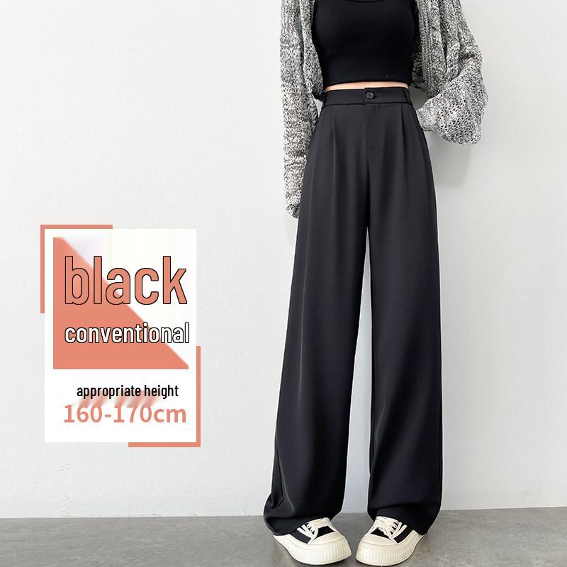 Women's High-Waisted White Wide-Leg Pants 2025 - Drapey Casual Slim Fit for Spring & Autumn