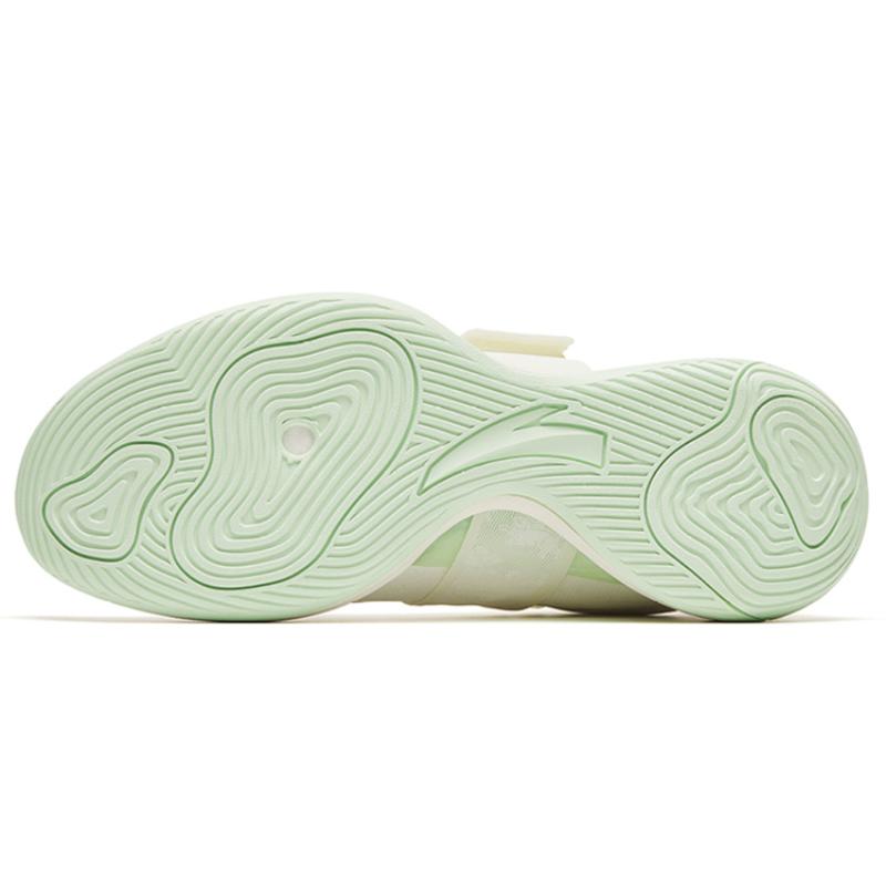 ANTA Water Flower 4 Basketball Shoes Men's Low top Ivory White/Bright Aqua Green Sneakers 112241109-3