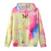 Women's Fsshion Casual Sexy Slim Printing Long Sleeve Tie Dyed Hooded Sweater