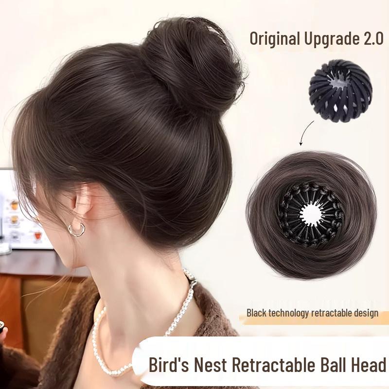 Krimpbare Vogelnest Haarband: Pluizige Kapsel & Haargroei Pruik Styling Pak