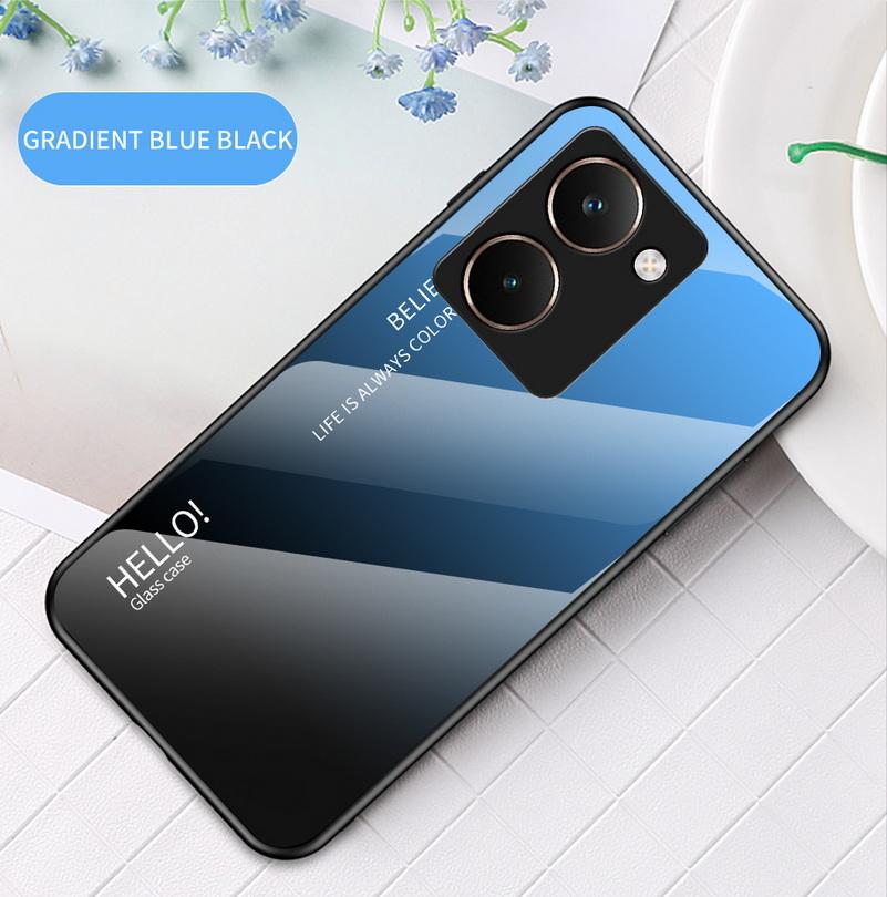 Gradient Tempered Glass Protect Case for Realme P3 Ultra P1 Speed Realme 14 Pro + 13 Pro Realme 11 Pro Glossy Cover