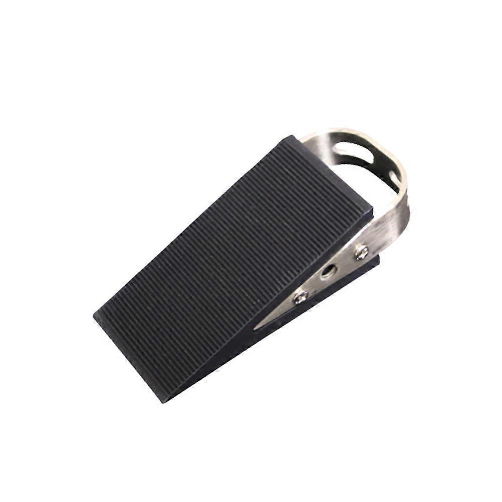 Door Stopper Safe Stainless Steel Rubber Guard for Home 3Pcs Black
