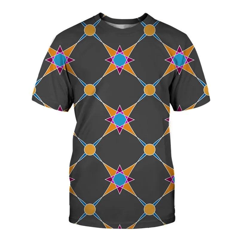 Fashion Hot Summer 3D Geometric Creativity Pattern T Shirt for Men and Women Casual Handsome Print Shirt Trend Harajuku Hip Hop Plus Size Tops