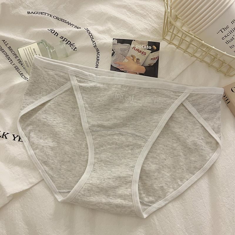 7A Antibacterial Pure Cotton Extended Crotch Pure Desire Sexy Briefs High Slit Long Legs Low Waist Wrapped Hip Triangle Panties