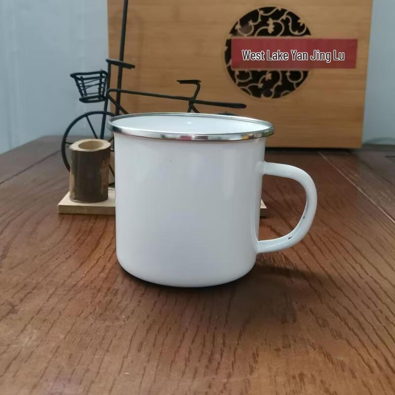 OLOEY Thickened Enamel Mugs with Lanyard (3-Pack)