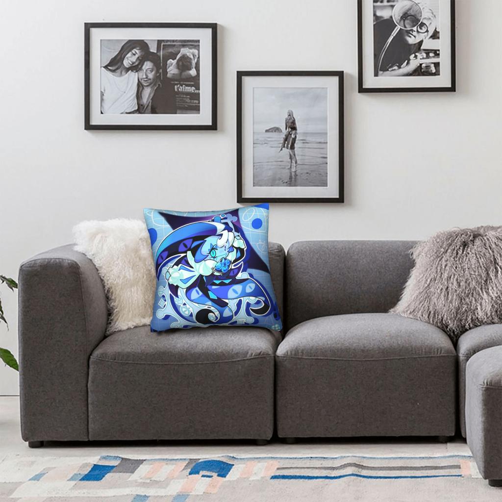 Shadow Milk Cookie Pillowcase Polyester Cushion Cover Decoration Cookie Run Kingdom Throw Pillow Case Cover Seater Zipper 18'